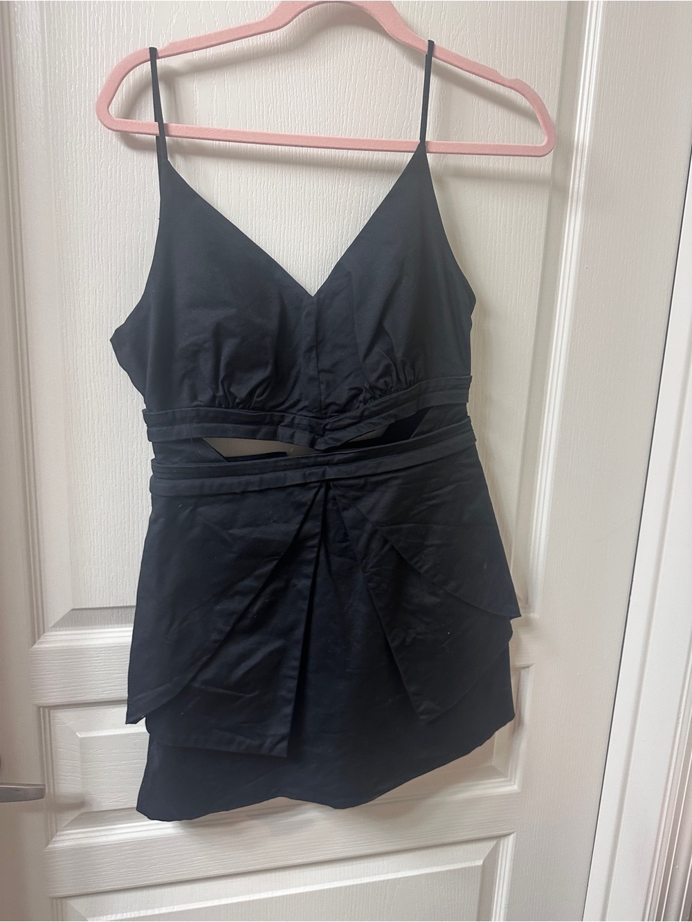 FARM Rio Black Cutout Mini Dress
